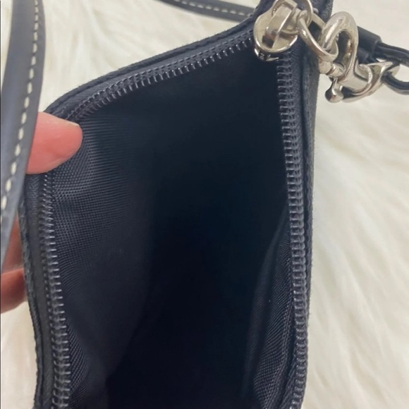 Coach Black Signature Canvas Wristlet - Picture 4 of 5